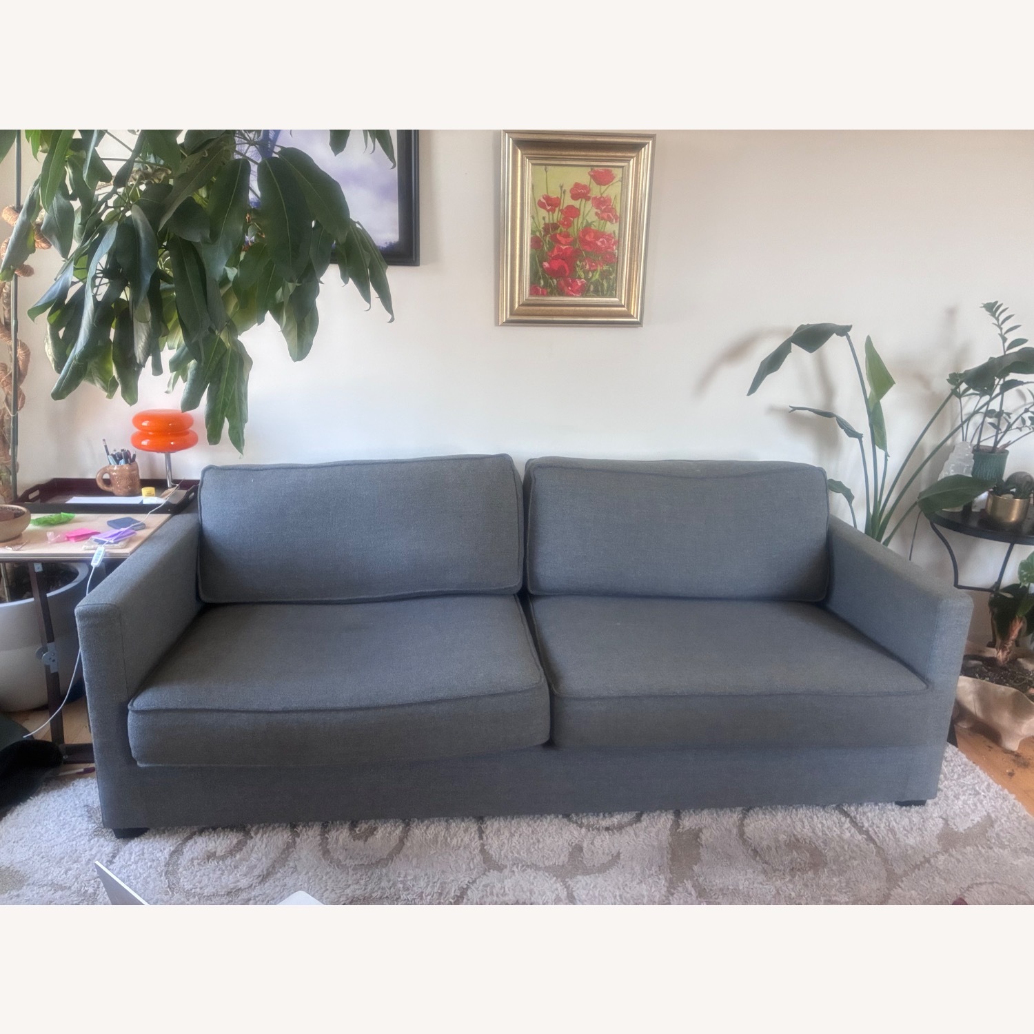 Mid-century Modern Style Couch—Charcoal Grey  - image-2