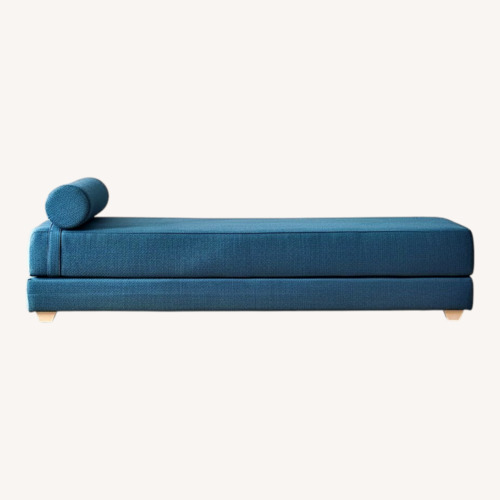 Used CB2 Lubi Blue Fabric Daybed for sale on AptDeco