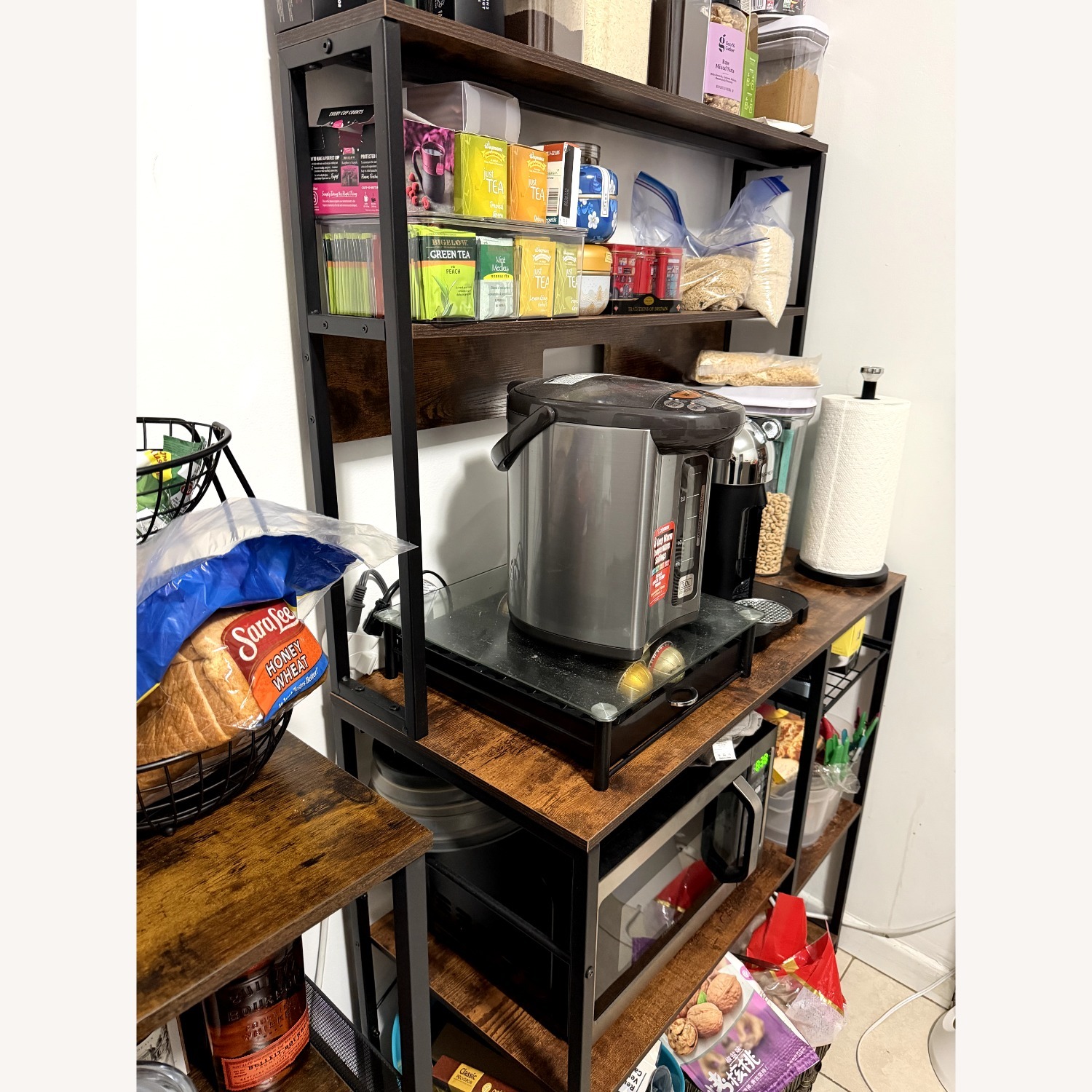 Superjare Dark Brown Bar Cart - image-2