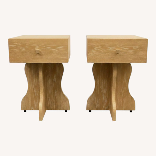 Used Lulu and Georgia Hourglass Nightstand Set of 2 for sale on AptDeco