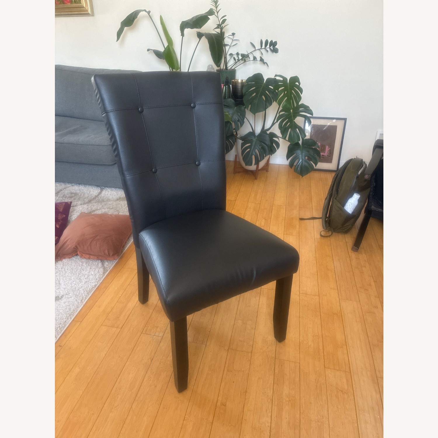 Steve Silver Co. Black Vegan Leather Dining Chairs - image-1