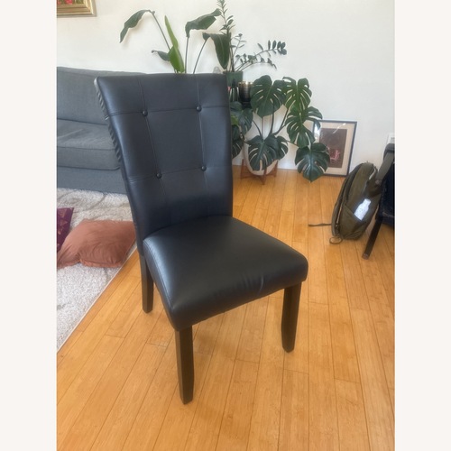 Used Steve Silver Co. Black Vegan Leather Dining Chairs for sale on AptDeco