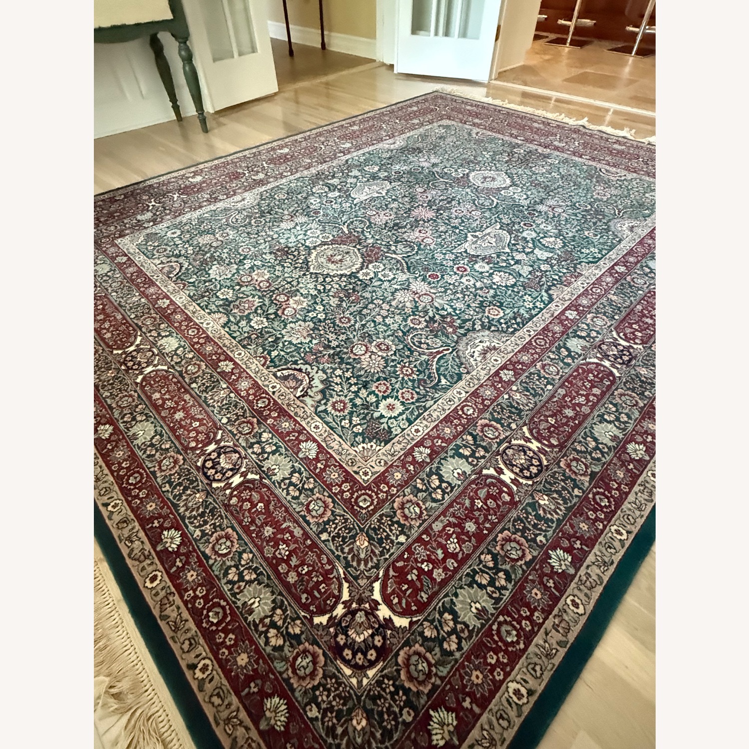Green Burgundy, Cream, GrayArea Rug - image-3