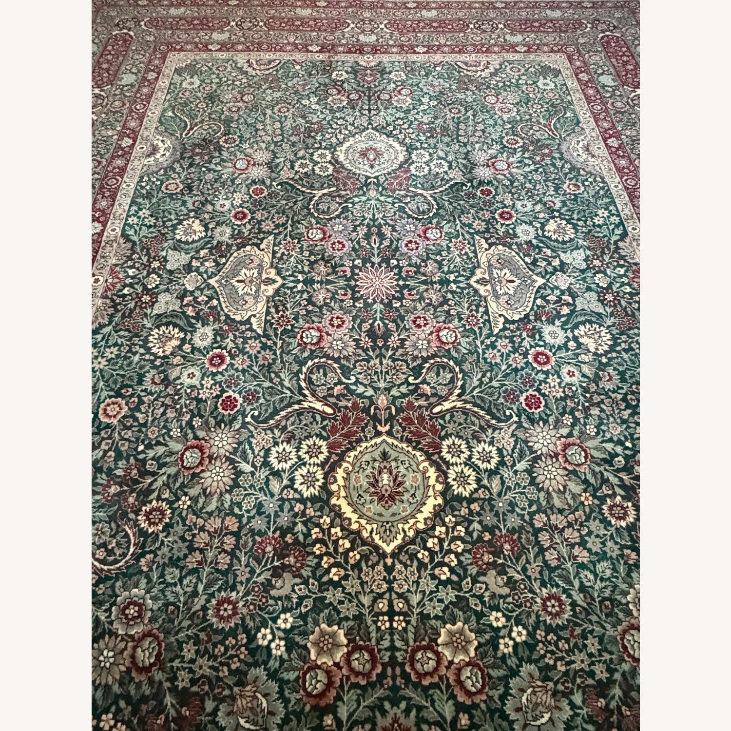 Green Burgundy, Cream, GrayArea Rug - image-5