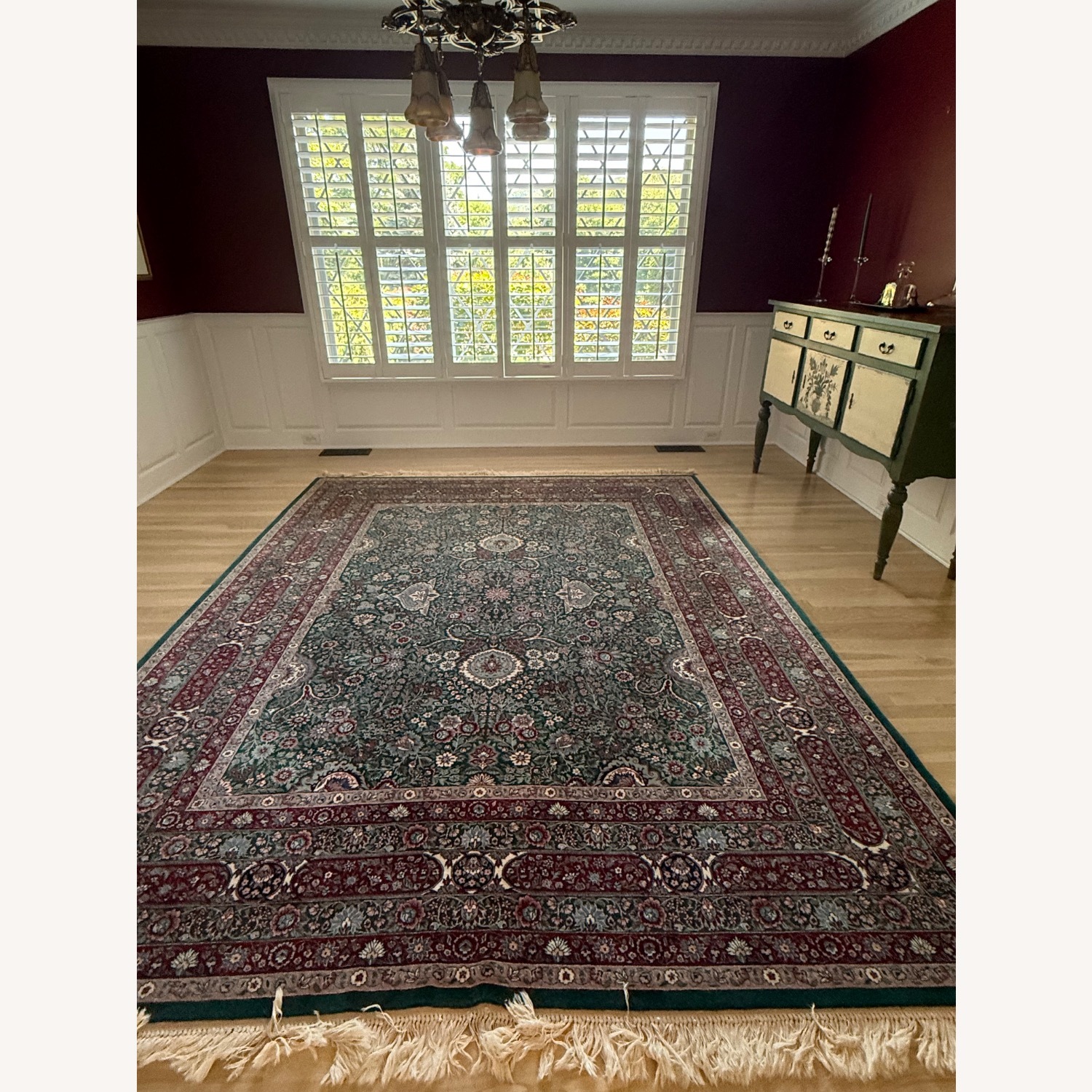 Green Burgundy, Cream, GrayArea Rug - image-2