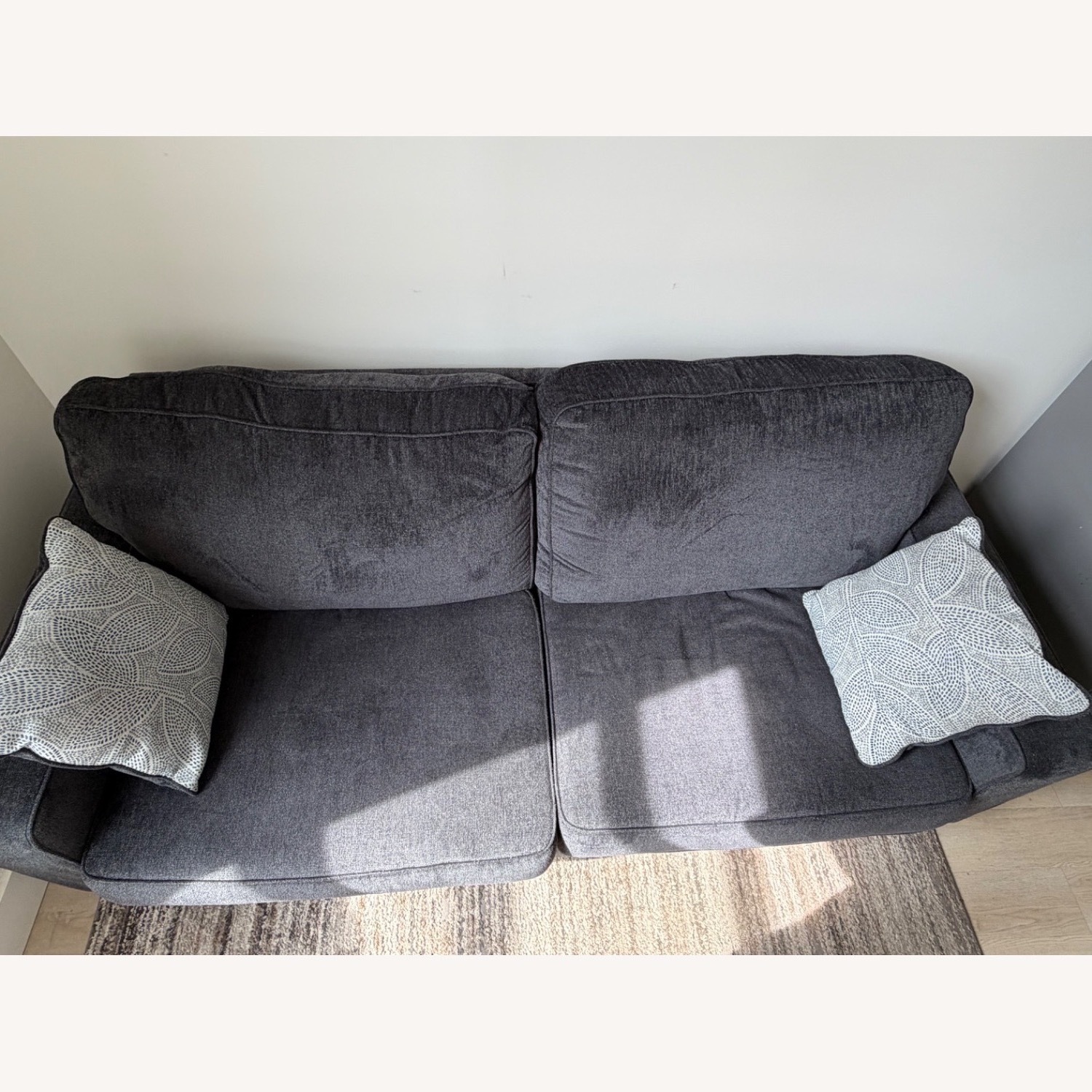 Ashley Furniture Altari Dark Gray Fabric 3+ Seater Sofa - image-2