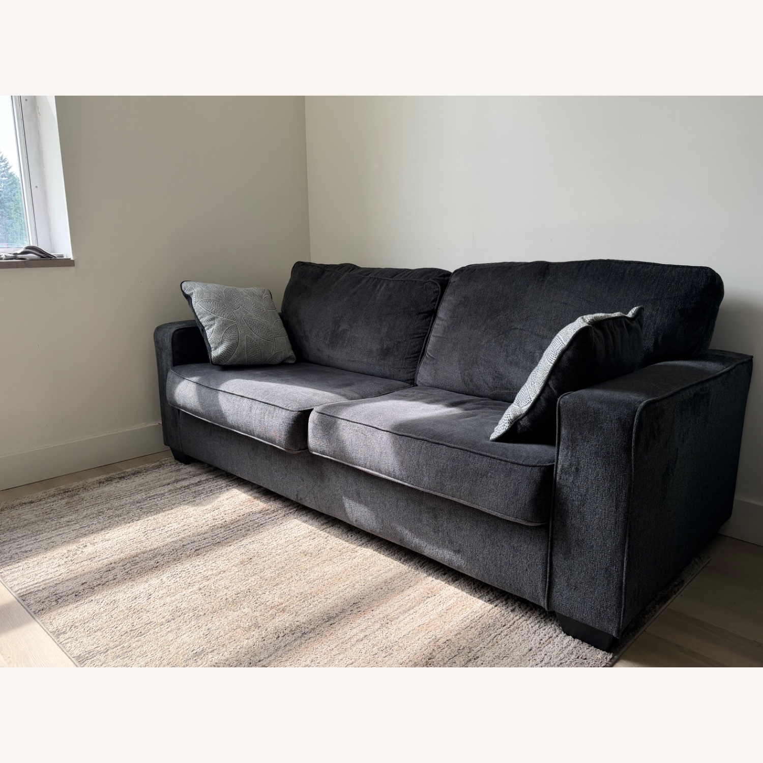 Ashley Furniture Altari Dark Gray Fabric 3+ Seater Sofa - image-3