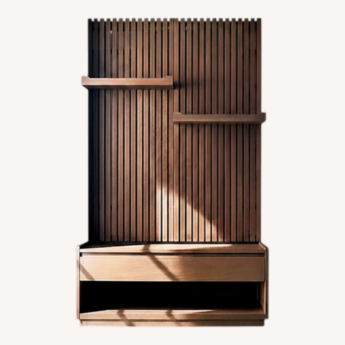 Used Crate & Barrel Entryway Storage Bench+Wall Panel Set for sale on AptDeco