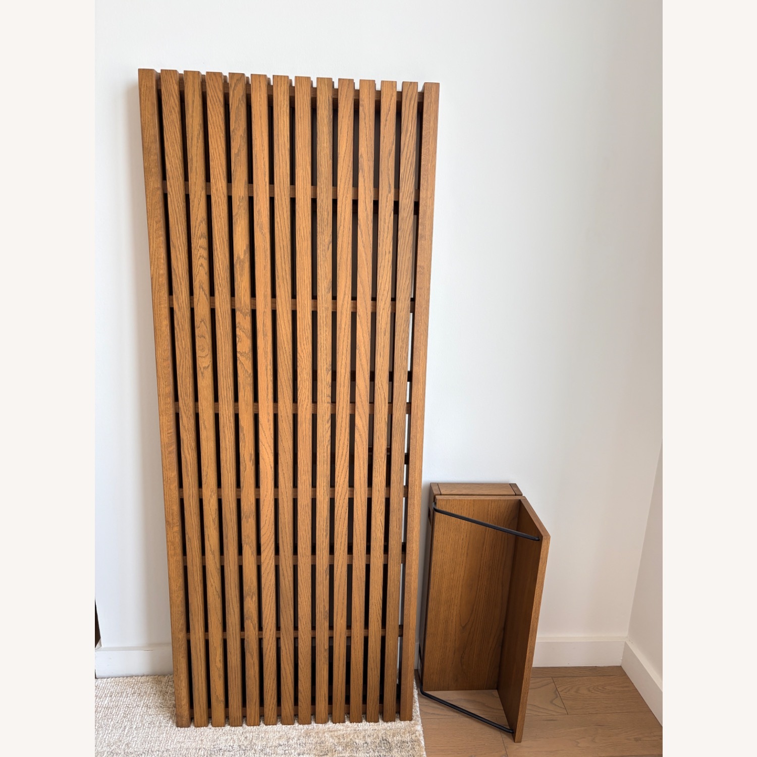Crate & Barrel Entryway Storage Bench+Wall Panel Set - image-8