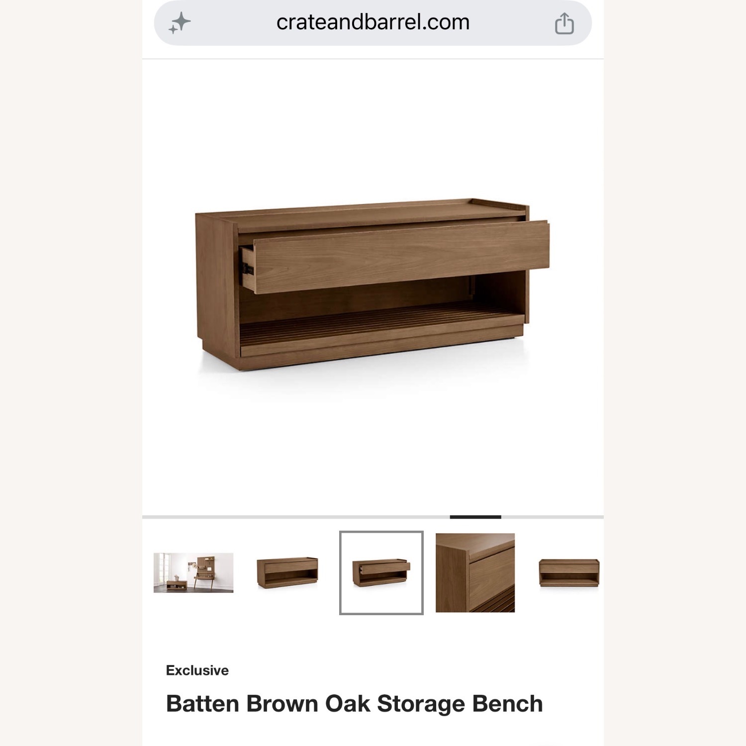 Crate & Barrel Entryway Storage Bench+Wall Panel Set - image-10