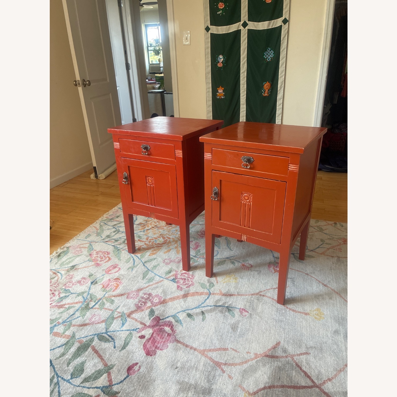 Red-brown Wooden Nightstands  - image-5