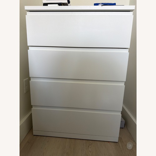 Used IKEA Storklinta White Wood Dresser for sale on AptDeco