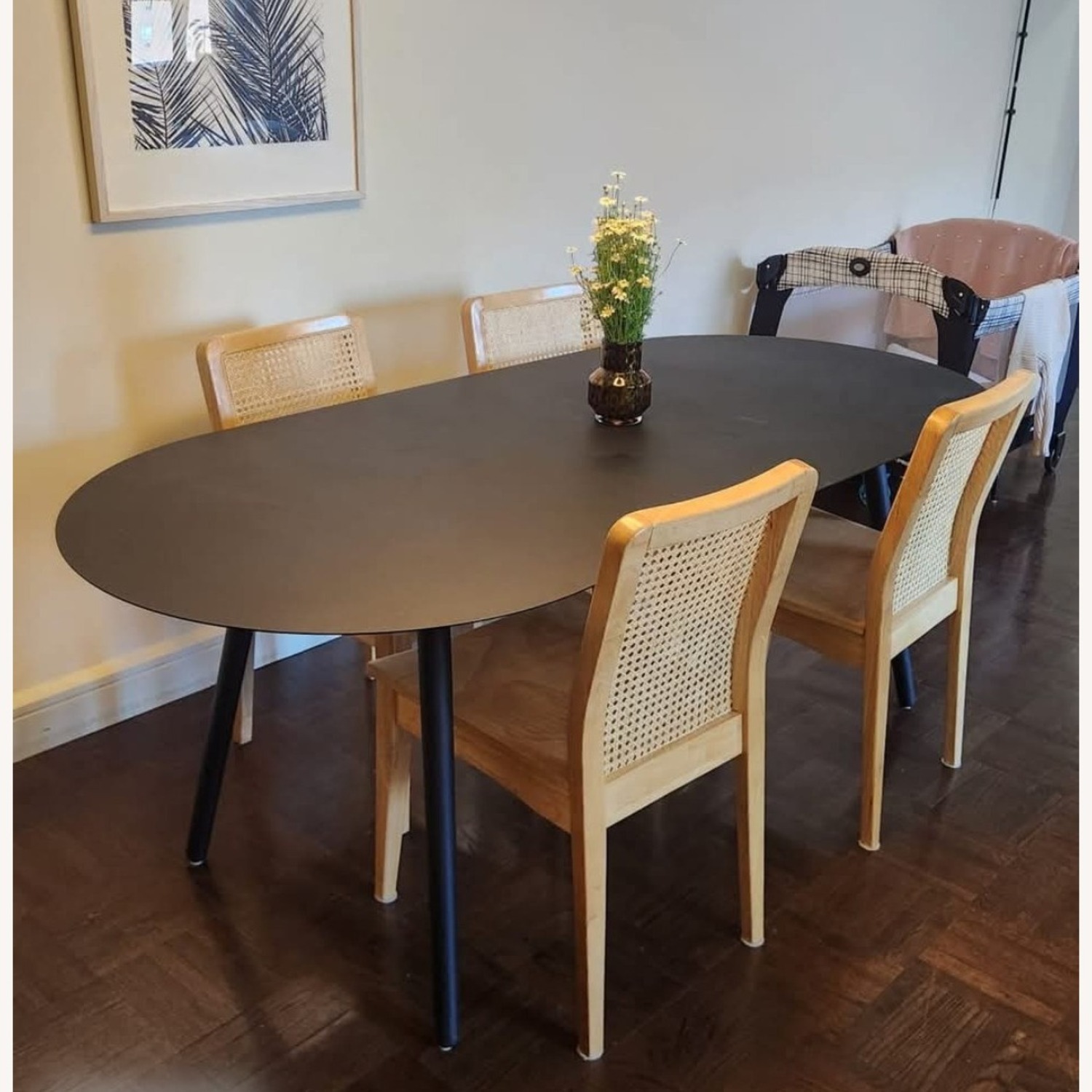 Article Black Metal Dining Table - image-1