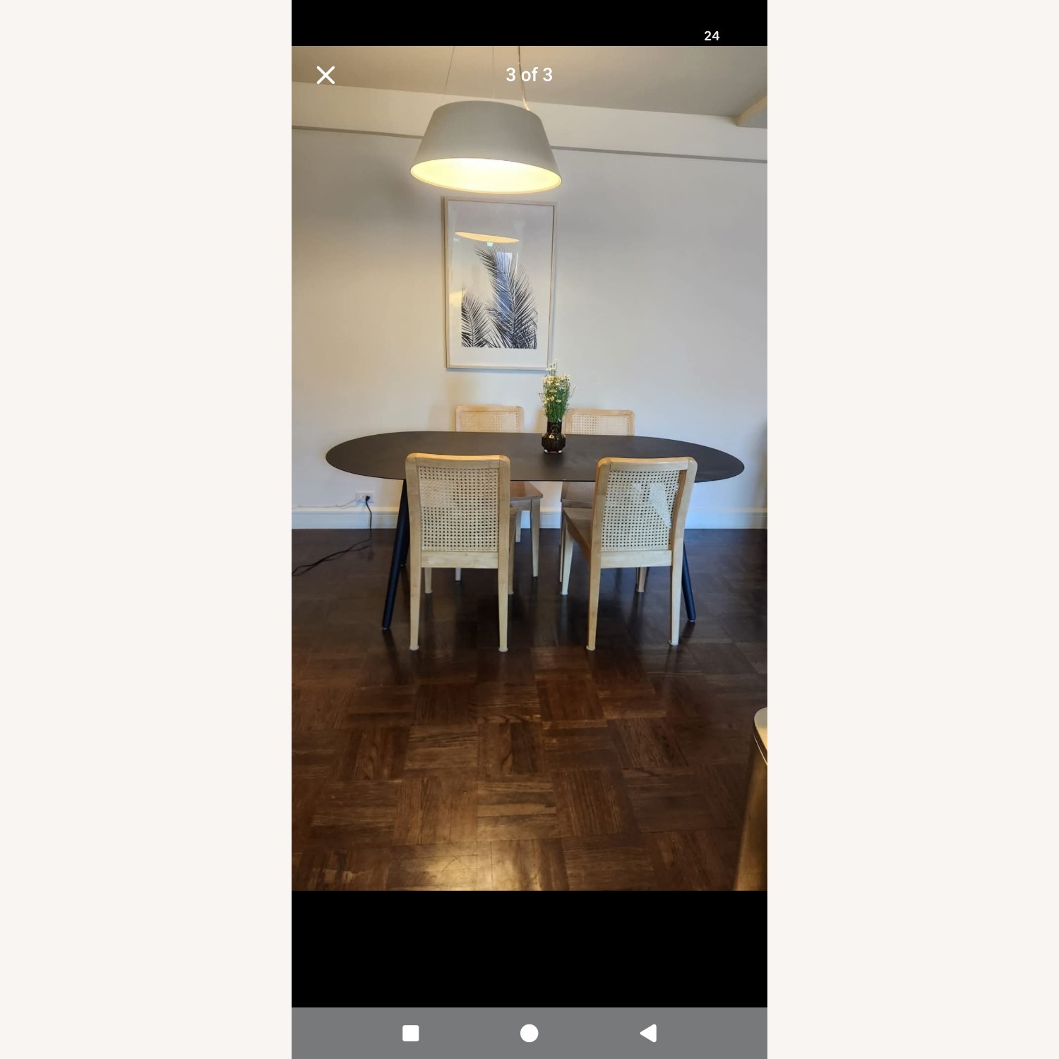 Article Black Metal Dining Table - image-2