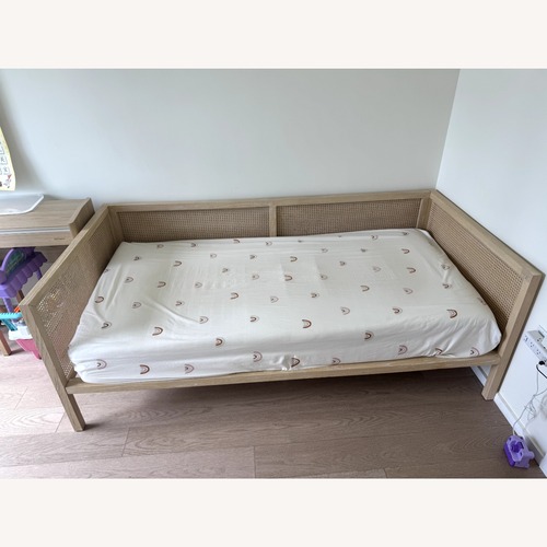 Used CB2 Boho Daybed Natural Wood Twin Bed for sale on AptDeco