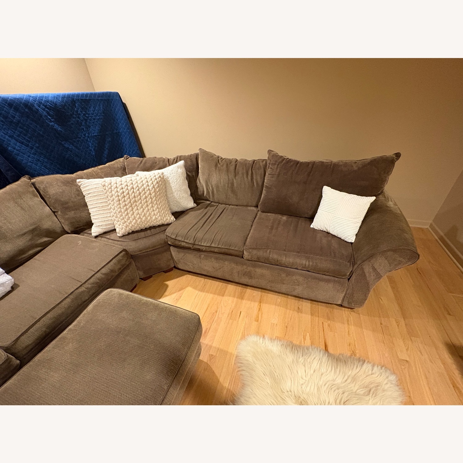 Custom Made Brown 8 Seat Sectional Sofa - image-8