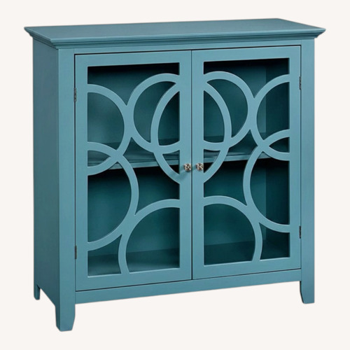 Used Teal Blue 2 Shelf Cabinet for sale on AptDeco