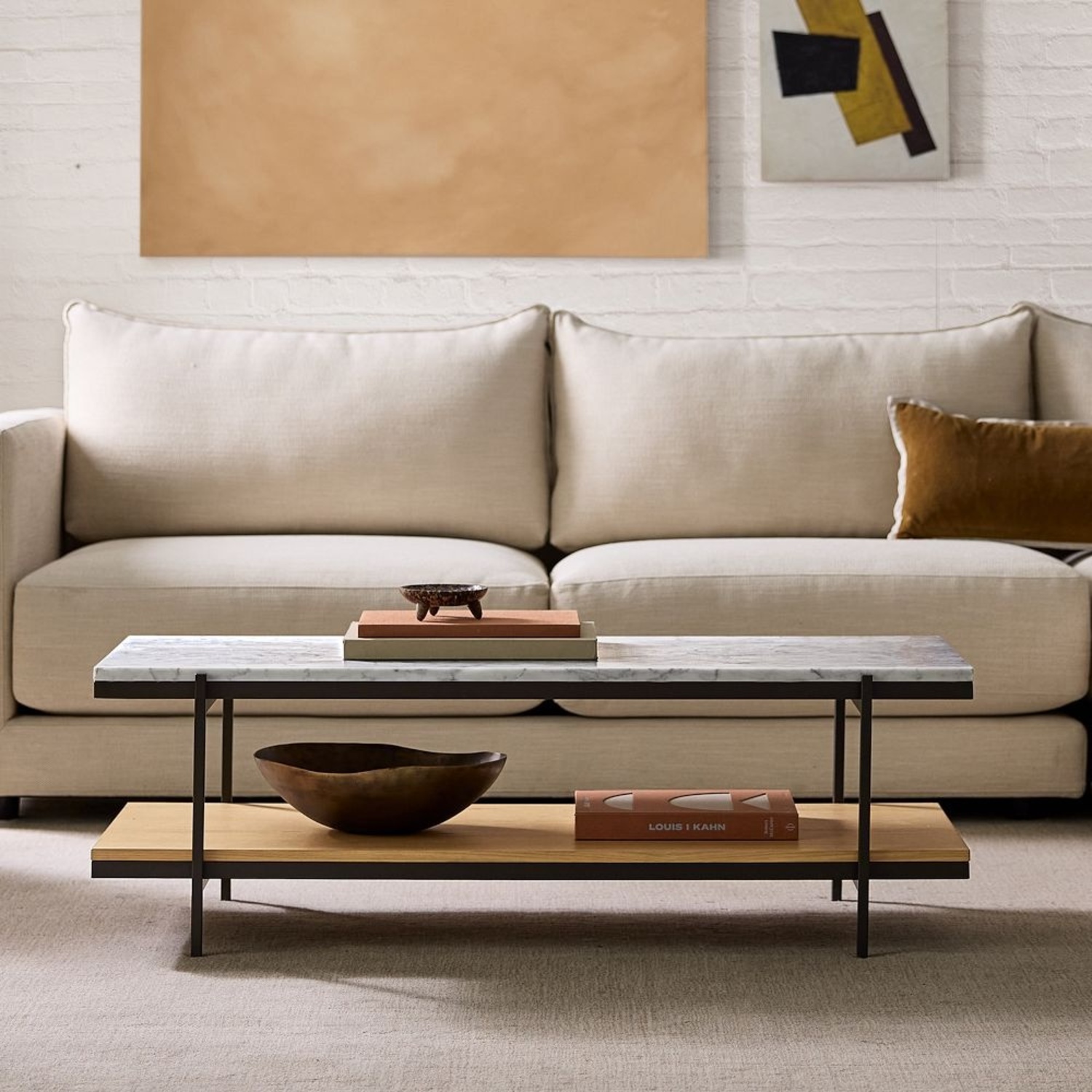 West Elm Pierce Marble Coffee Table (47.5") - image-4