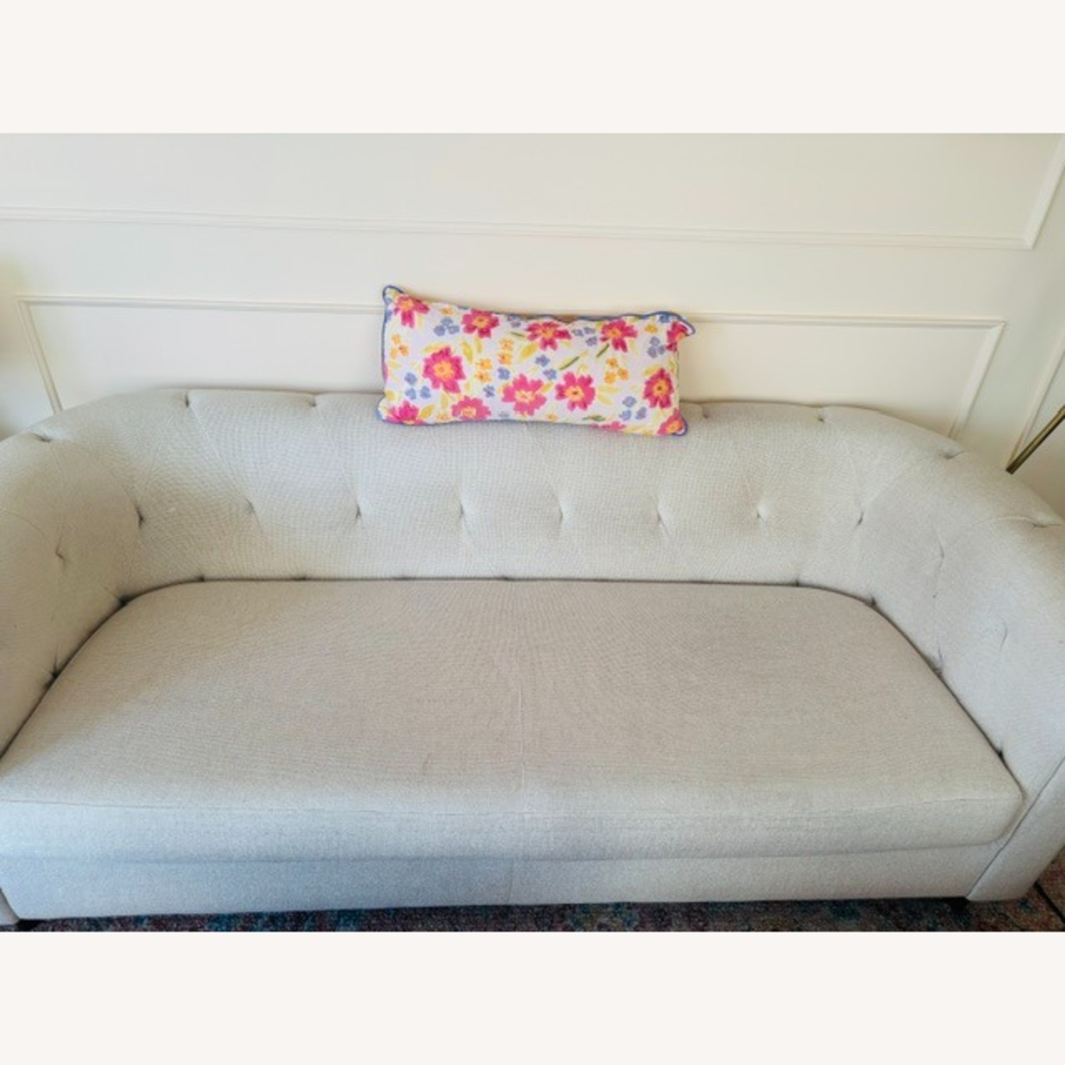 West Elm Natural Fabric 3+ Seater Sofa - image-4