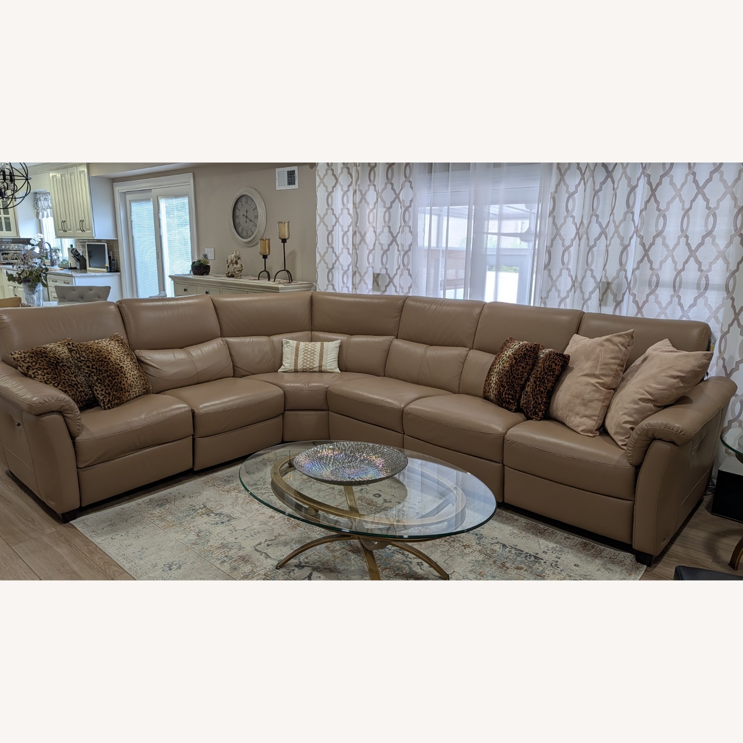 Natuzzi Giulivio Leather Sectional - image-1