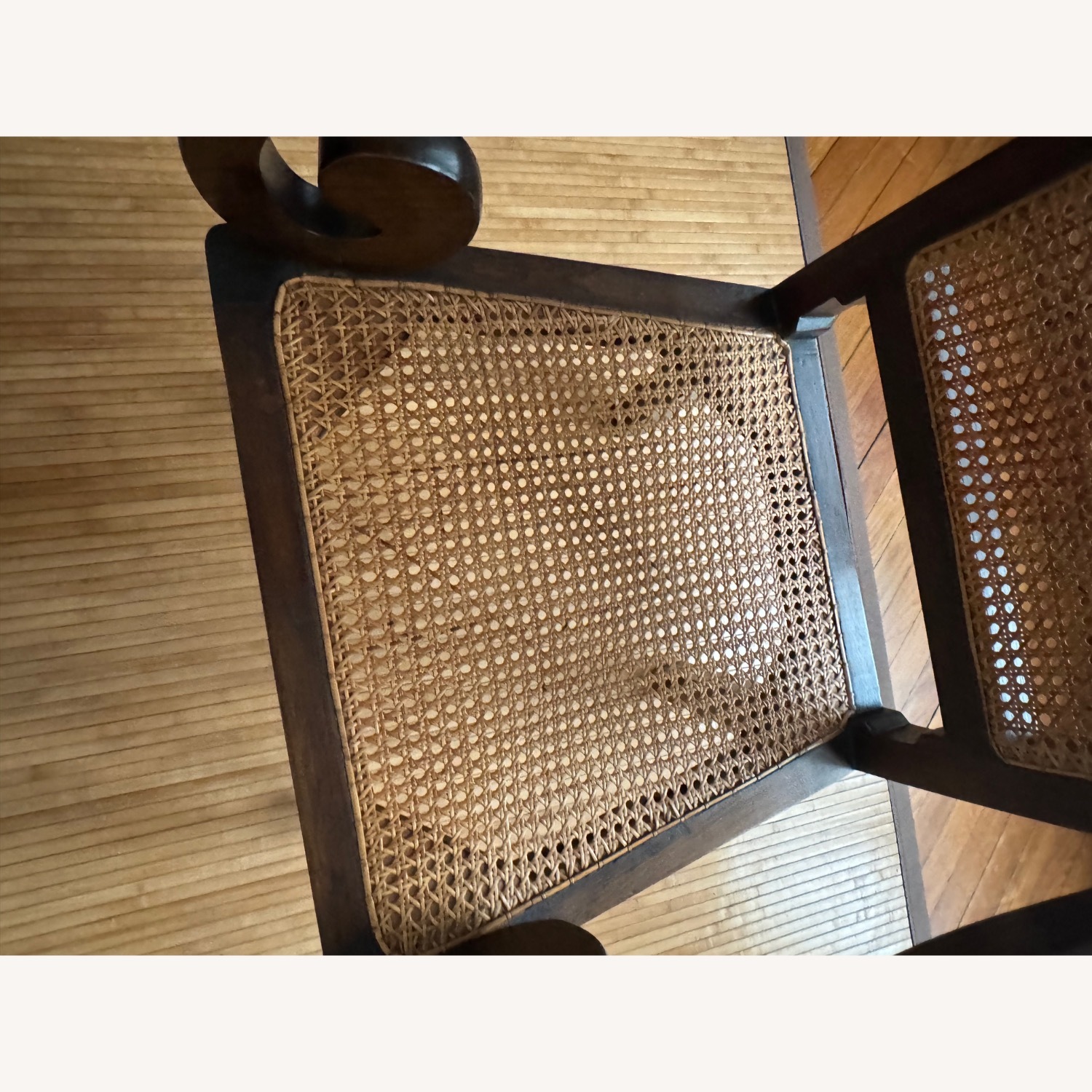 1990s Anglo-Indian Teak and Rattan Arm Chair - image-5