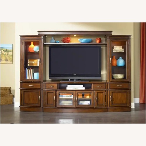 Used Liberty Furniture Dark Brown Wood Media Storage for sale on AptDeco