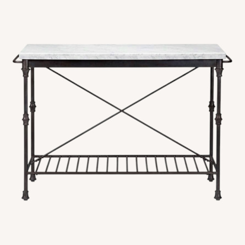 Used Crate & Barrel French 55" Kitchen Island for sale on AptDeco