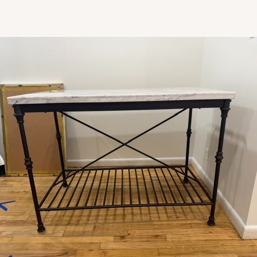 Used Crate & Barrel French 55" Kitchen Island for sale on AptDeco