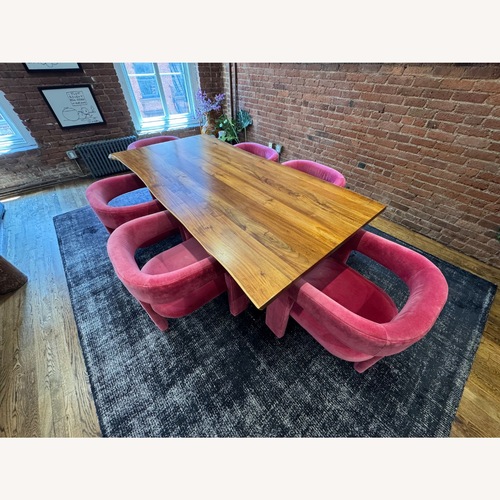 Used Live Edge Teak Dining Table for sale on AptDeco