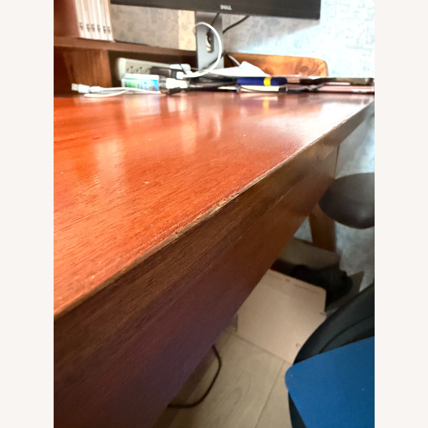 CB2 Drommen 3- Drawer Wood Desk - image-3