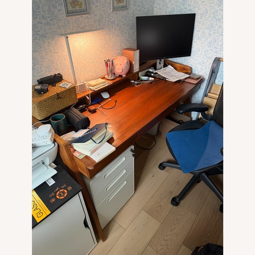 Used CB2 Drommen 3- Drawer Wood Desk for sale on AptDeco