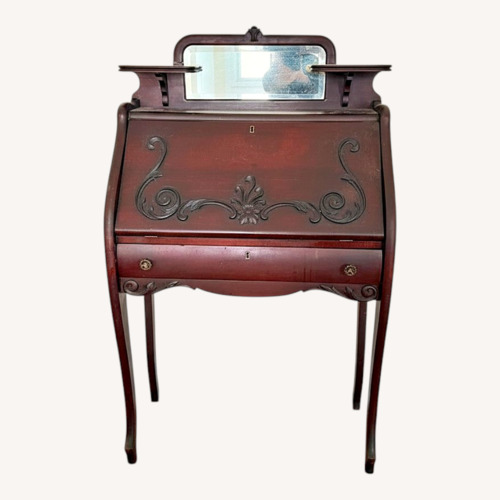 Used Vintage/Antique Dark Brown Wood Armoire for sale on AptDeco