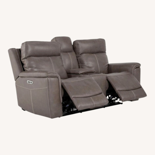 Used Living Spaces Dylan Loveseat Power Recliner Sofa for sale on AptDeco