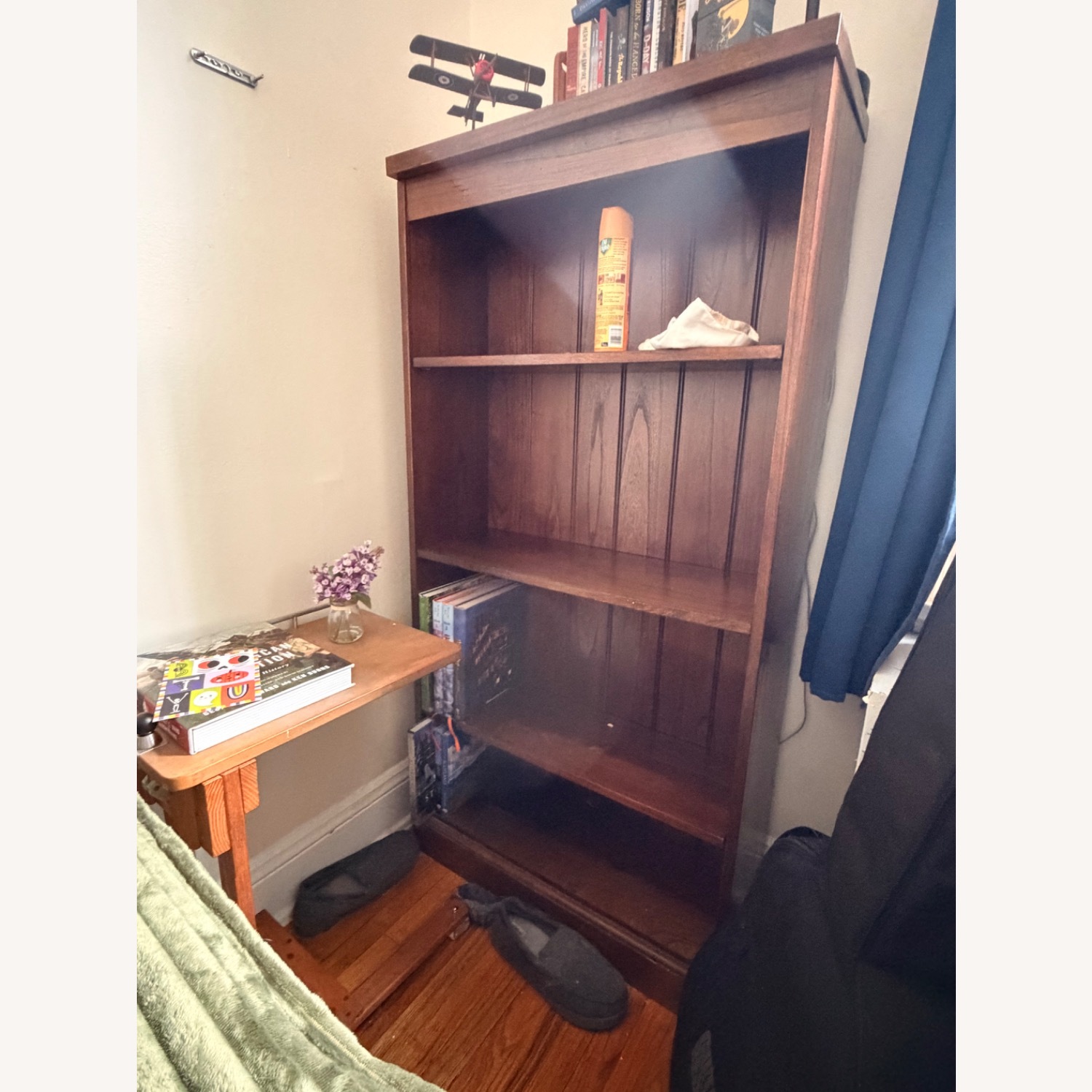 Raymour & Flanigan Dark Brown Wood Bookcase - image-2