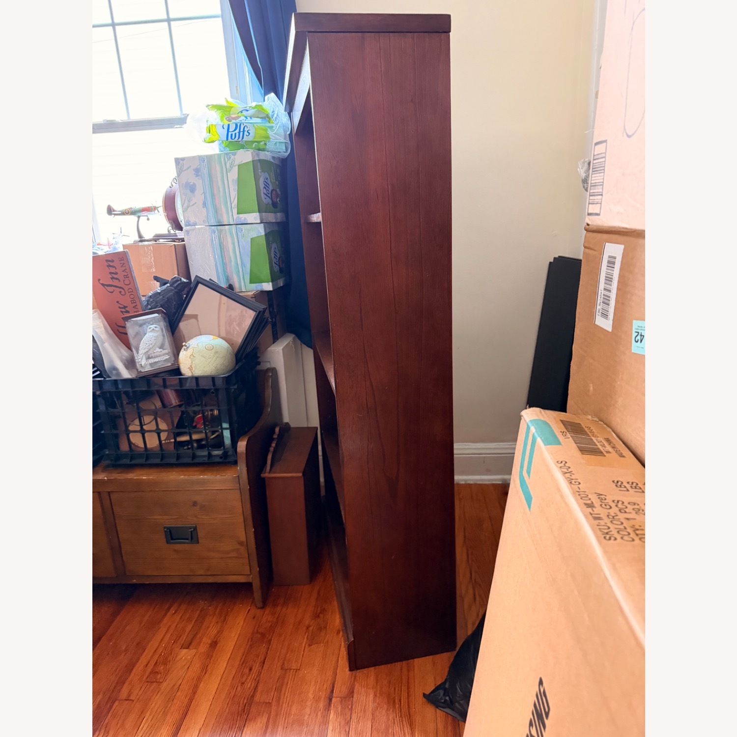 Raymour & Flanigan Dark Brown Wood Bookcase - image-5