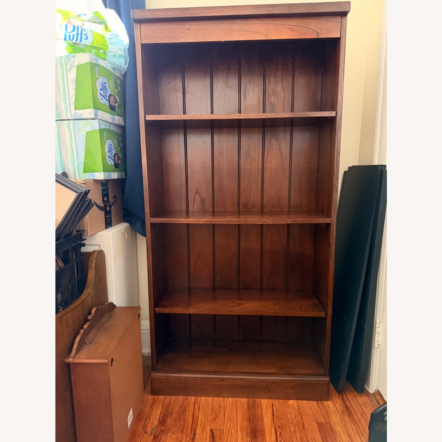 Raymour & Flanigan Dark Brown Wood Bookcase - image-1