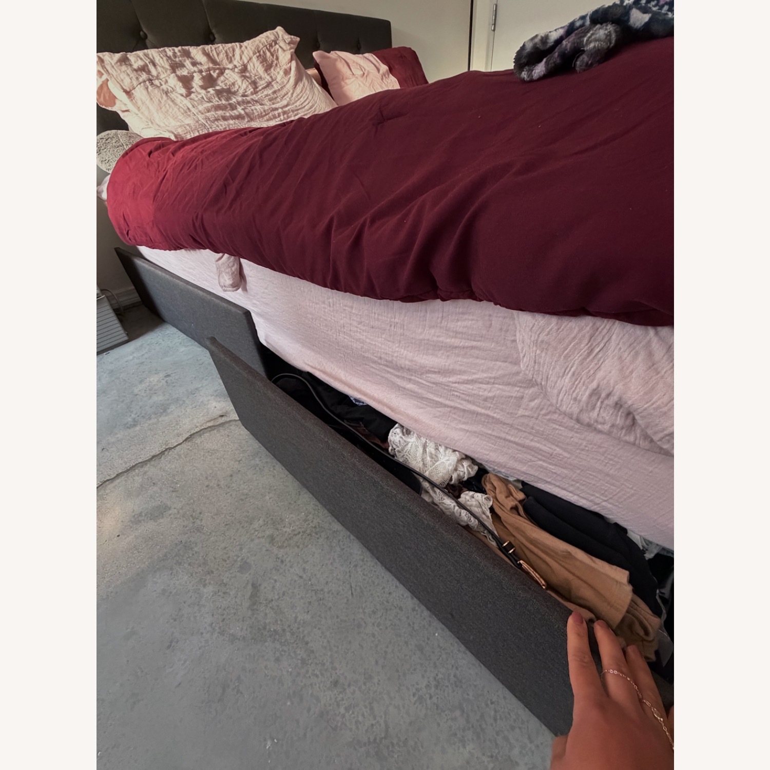 Amazon Queen Bed Frame with Storage & Headboard - image-2