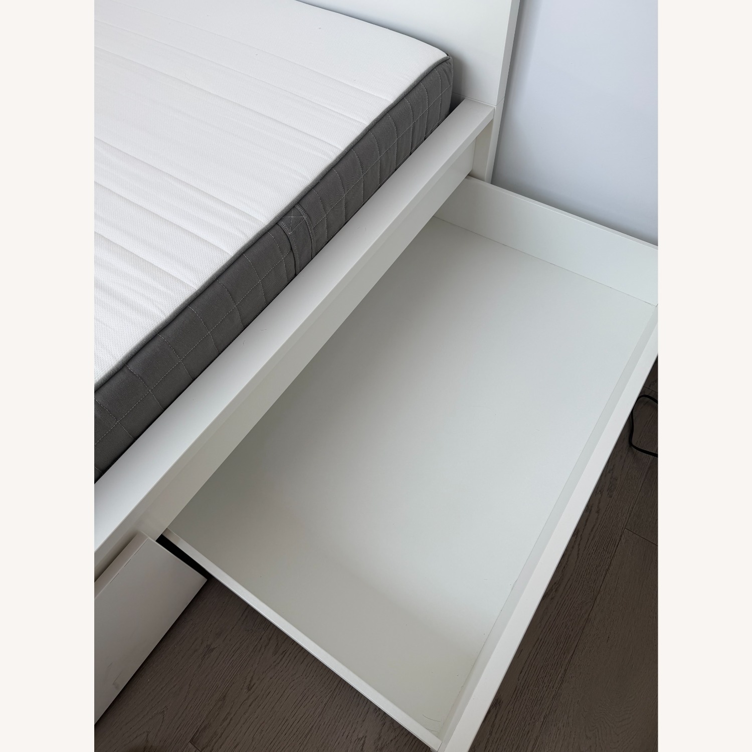 IKEA Malm White Queen Bed Lönset Base - image-4