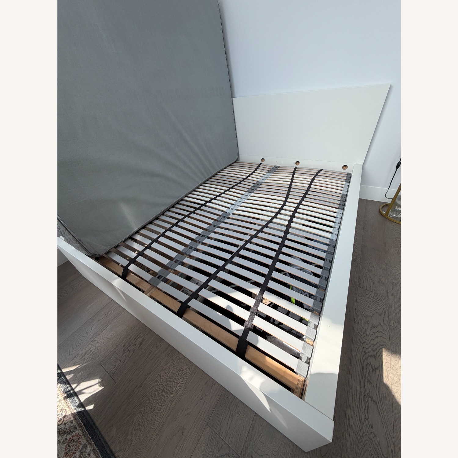 IKEA Malm White Queen Bed Lönset Base - image-2