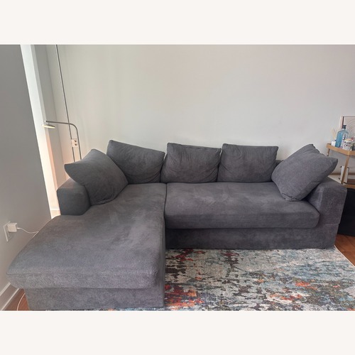 Used Dark Gray Sectional Sofa W Chaise for sale on AptDeco