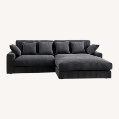 Used Dark Gray Sectional Sofa W Chaise for sale on AptDeco