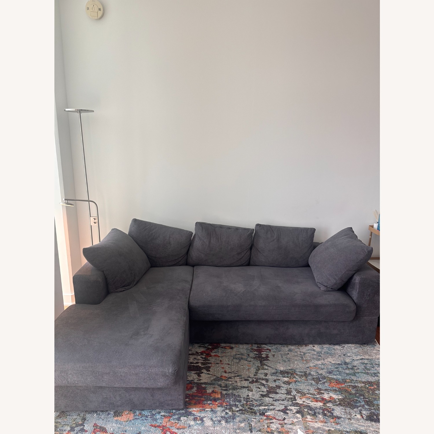Dark Gray Sectional Sofa W Chaise - image-2