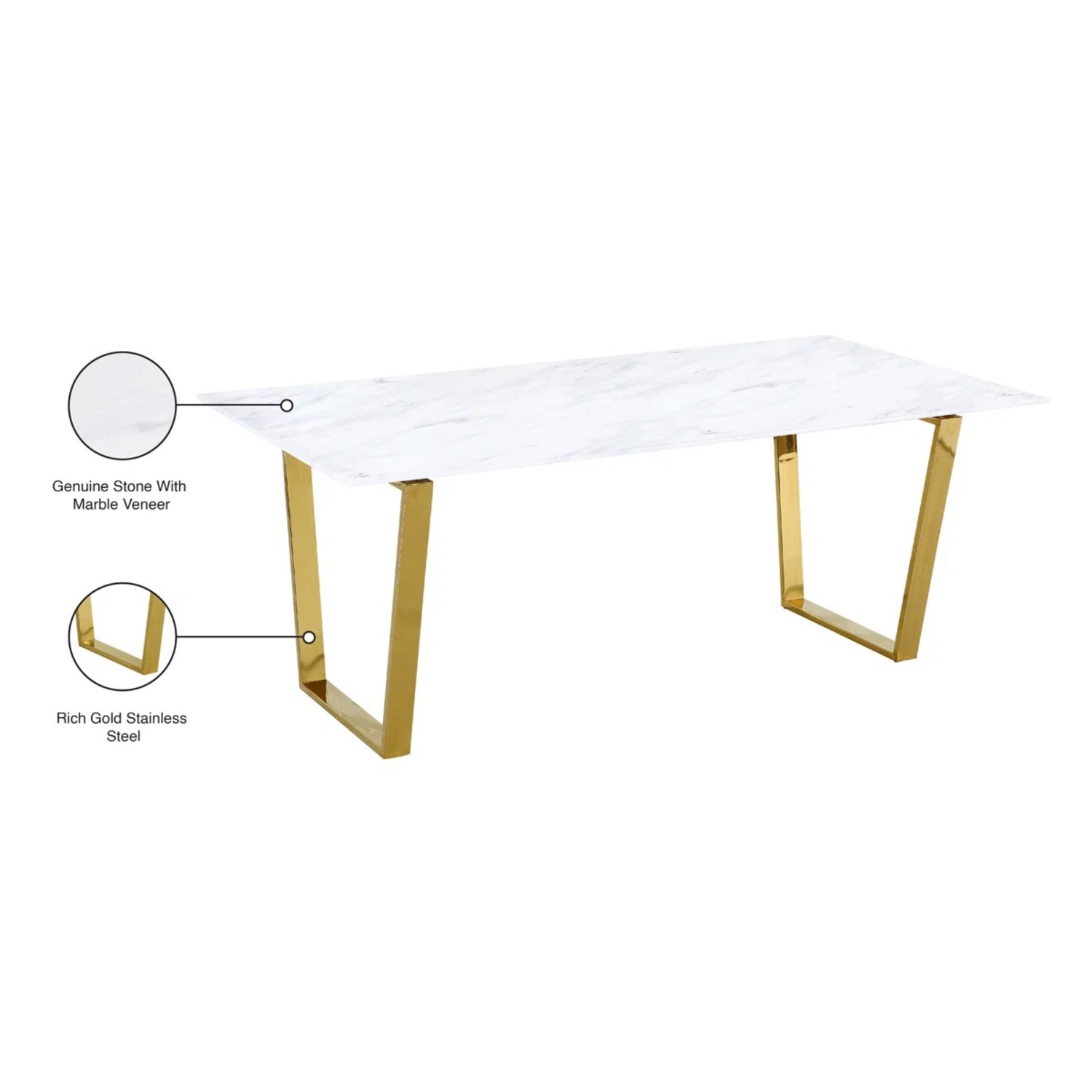 Wayfair Pate Stone (Marble Finish) Dining Table - image-4