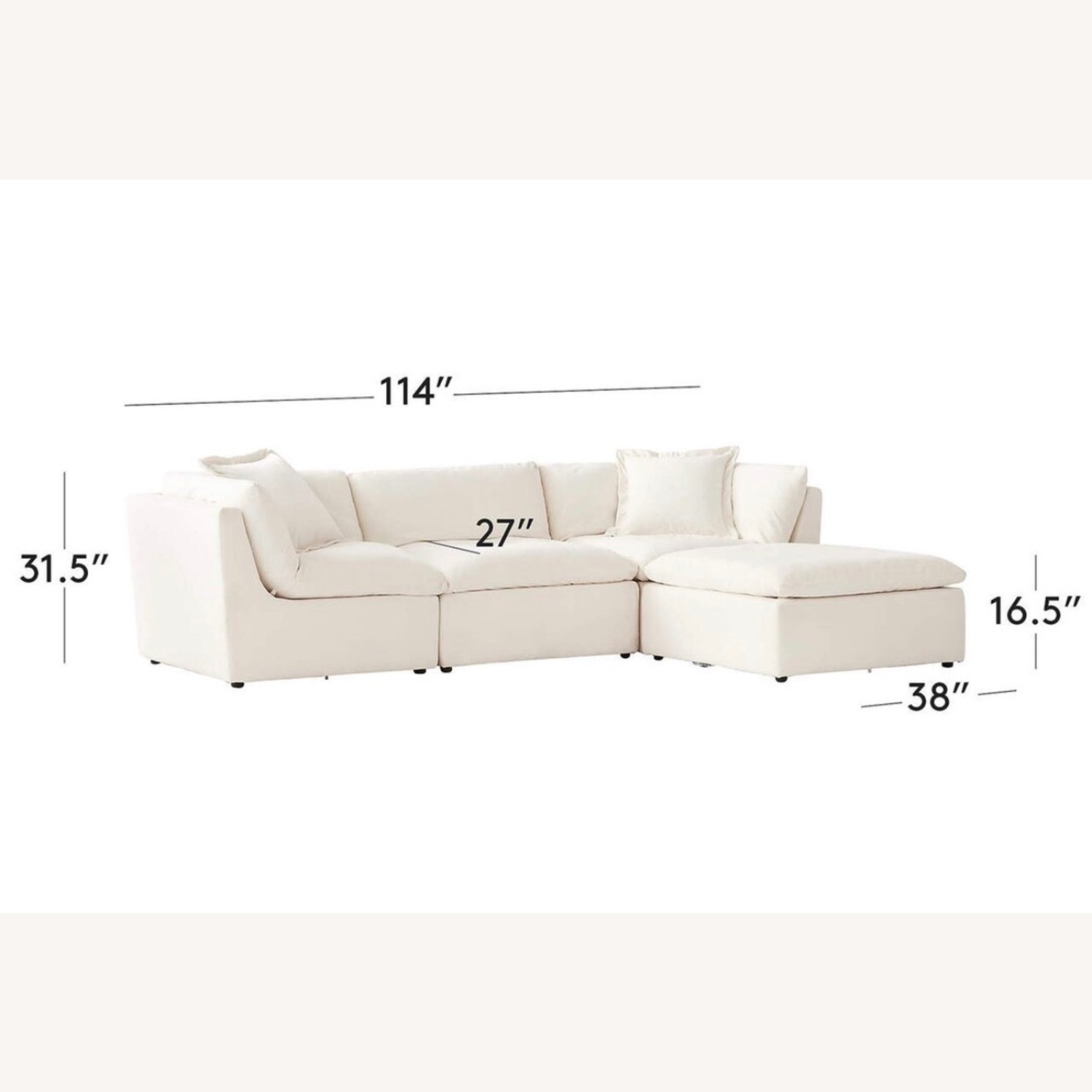 CB2 Turn 4‑Piece Sectional Sofa - image-5