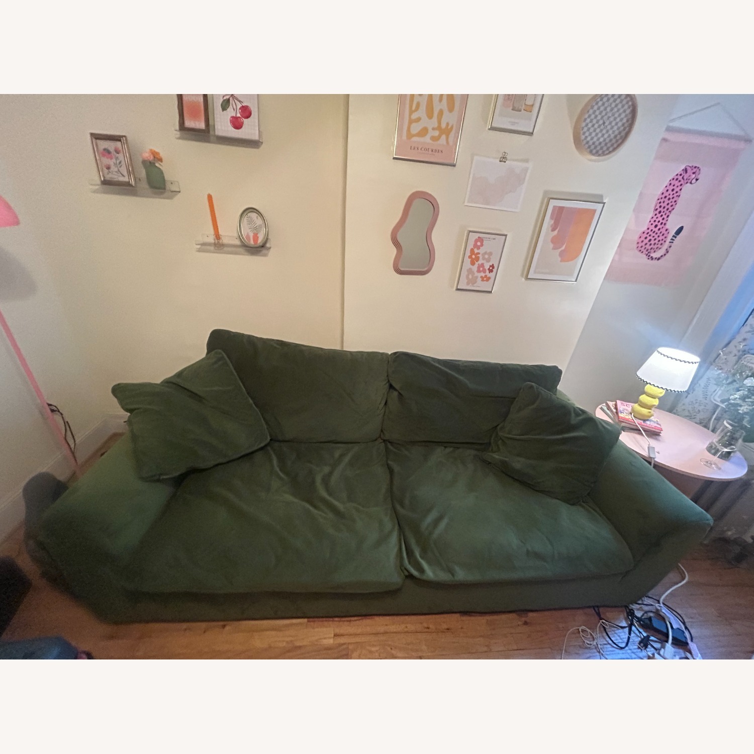 Joybird Bryant Green Velvet 2 Seater Sofa - image-5