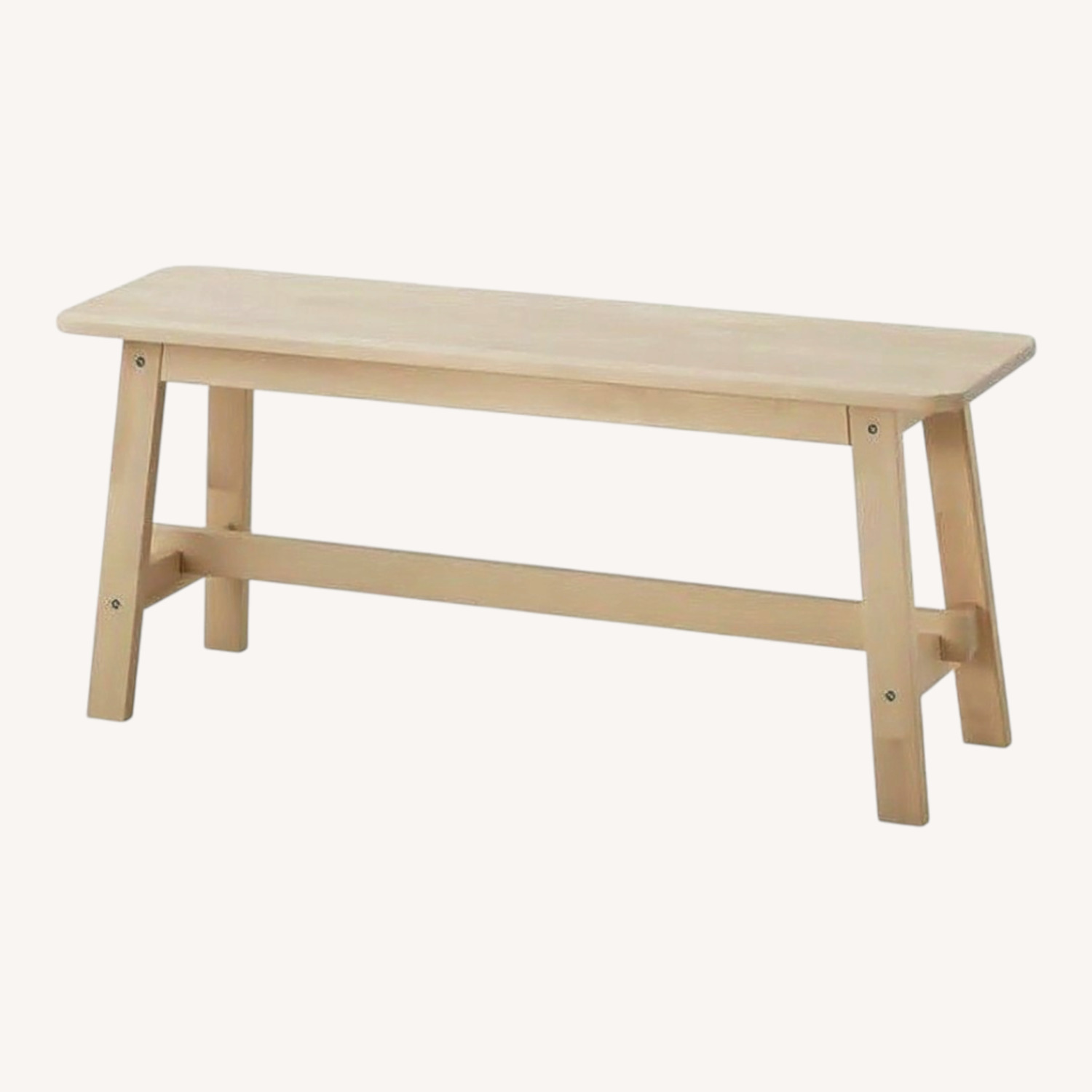 IKEA NORRÅKER Natural Wood Bedside Bench - image-0