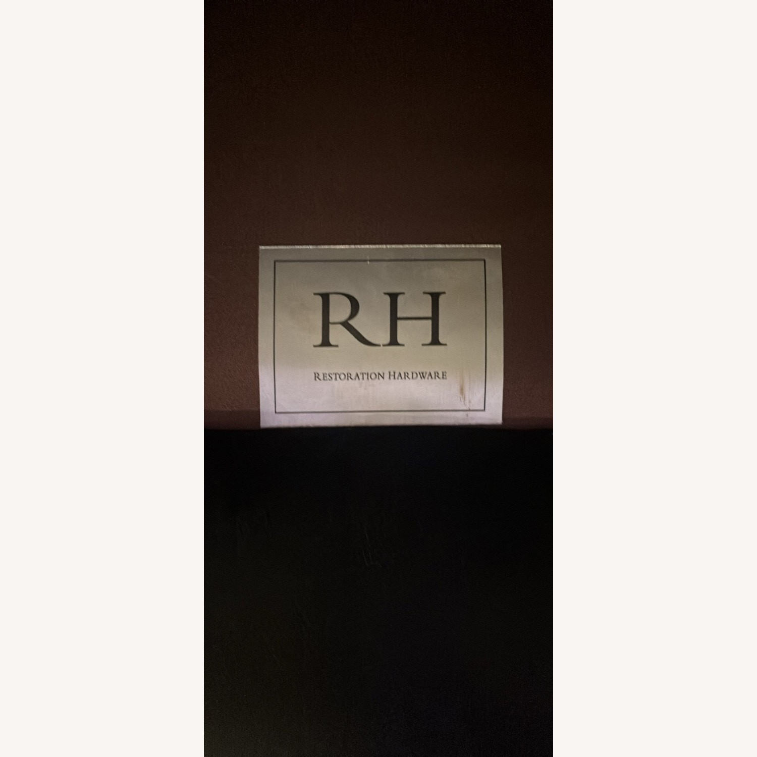 Restoration Hardware Black Leather Armchair - image-7