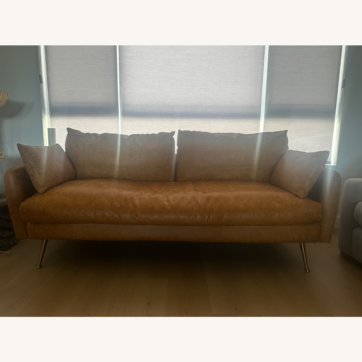 Albany Park Light Brown 3+ Seater Sofa - image-5