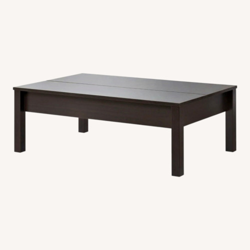 Used IKEA Trulstorp Dark Brown Wood Coffee Table for sale on AptDeco