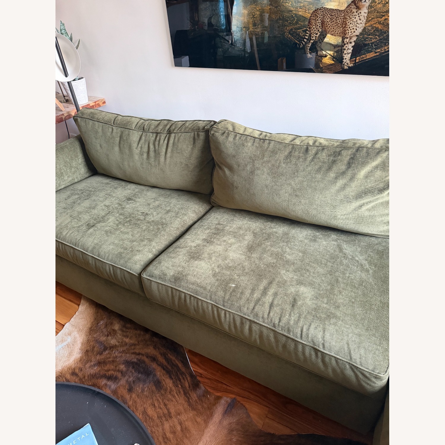 West Elm Juniper Green 2 Piece Sectional - image-4
